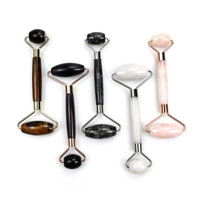 China Face Lift Wholesale Matched Natural Gemstone Massage Roller for sale