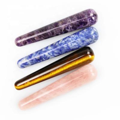 China Wholesale Matched Natural Gemstone Smooth Face Massage Wands for sale