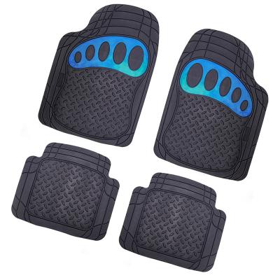 China Universal 4 Pcs Set Car Foot Mat Pvc Car Mat Waterproof Floor Foot Mats Anti-silp for sale