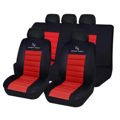 China 4 Season Polyester 5 Seats Car Seat Cover Fabric Universal Full Set Breathable Fashion Design Custom For BMW, Nissan for sale