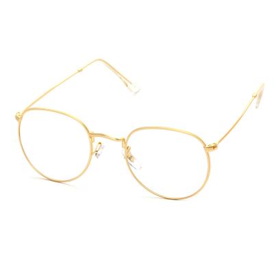 China For Onrtry Reading Glasses 2020 Fashion Lightweight Anti-blue Men And Women Glass Frame Around Metal Eyeglasses for sale