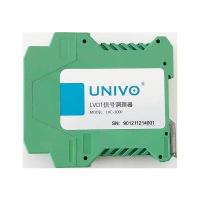 China DC voltage or current output displacement sensor signal conditioner UNIVO LVDT, RVDT, half bridge sensor transmitter differential signal conversion for sale