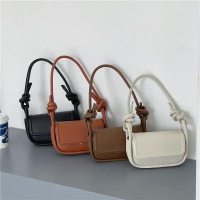 China 2021 Wholesale Comfortable \ Durable Knot Strap Shoulder Bag Fashion Simple Purses Factory Handbags for sale