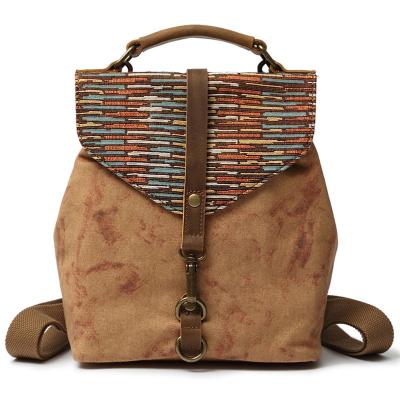 China Other new style myra ethnic canvas one-shoulder bag casual backpack for sale