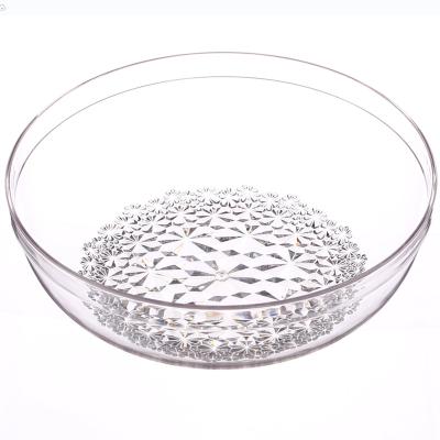 China New Design Large Size Clear Food Storage Container Wholesale Plastic Salad Bowl Stocked With Lid for sale