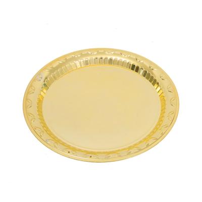 China Southwestern Wholesale Gold Tray Plastic Wedding Candy Cookies Storage Tray for sale