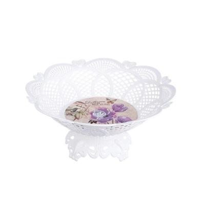 China Stackable Plastic Covered Egg Tray Holder Dried Fruit Plastic Wedding Restaurant Home White Day Hotel Drying Reusable Plastic Round Tray for sale