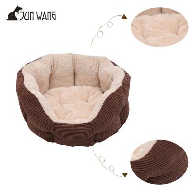 China Pets Dog Cats Puppy Kitten Nest Pet Bed Cushion Fleece Sustainable Comfortable Soft Bed for sale