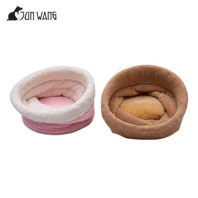 China Sustainable soft comfortable round bed for cat and small dog for sale