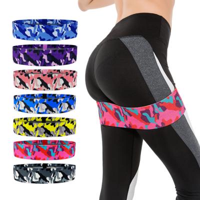 China Custom Printing Hip Circle Booty Bands Fabric Resistance Band Yoga Band 64*8cm for sale