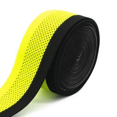 China Custom Nylon Spandex Woven Edge Mesh Elastic Webbing Special Band Elastic For Sports Shorts Belt for sale