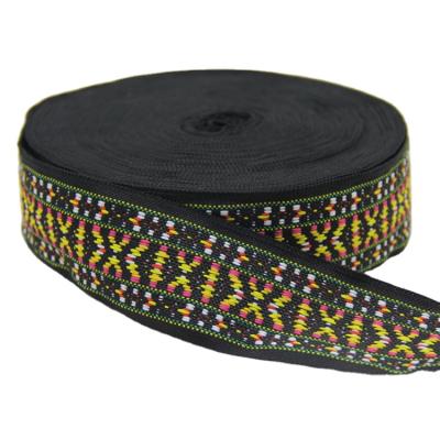 China New Designer Elastic Fashion Polyester Webbing Snakeskin Textile Custom Made Webbing for sale