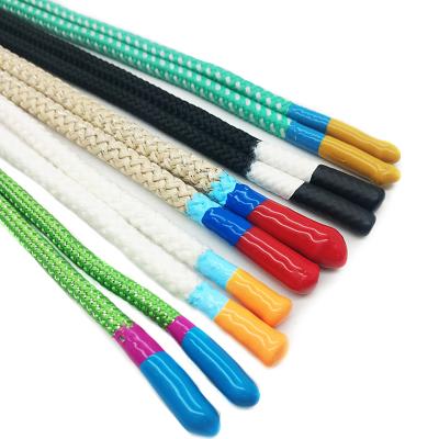 China Hoodies Customized 4mm 6mm Polyester or Nylon Jacquard Woven Around Hoodie Suction Rope String Pant Rope for sale