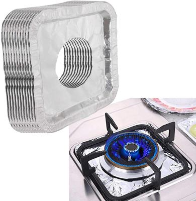 China Dustproof Ready In Running Square Aluminum Gas Stove Aluminum Burner Covers Protectors Gas Stove Liner for sale