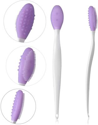 China For Home Use Double Sided Soft Lip Exfoliator Set Lip Brush Tool Silicone Exfoliating Lip Scrub Brush for sale