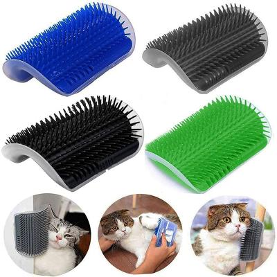 China Stored ready in running pet massager tool wall brush hair grooming brush pet cat self groomer corner for sale