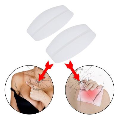 China Food Grade Silicone Rubber Bra Pad Pad Reusable Non-Toxic Durable Flexible Shoulder Pads Strap For Women for sale