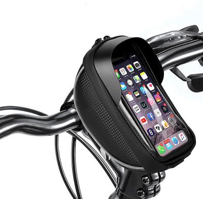 China 360 Degree Rotating Large Capacity Water Resistant Mobile Phone Holder Motorcycle Bicycle Handlebar Frame Bag for sale