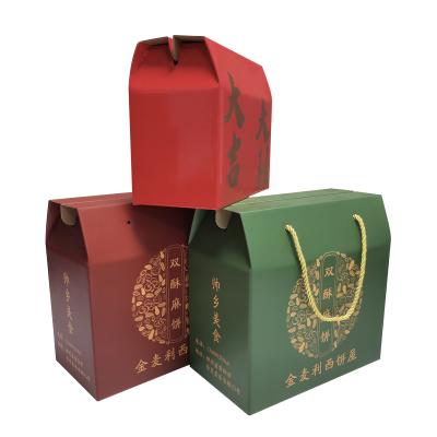 China Recycled Materials Paper Packaging Box Fruit Nut Gift Box Portable Corrugated Food Packaging Box for sale