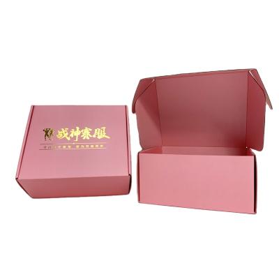 China Recycled Materials Custom Printed Corrugated Kraft Paper Shipping Box For Shoes for sale