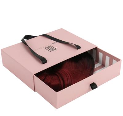 China Recyclable Custom Luxury Logo Hair Box Packaging Bag for sale