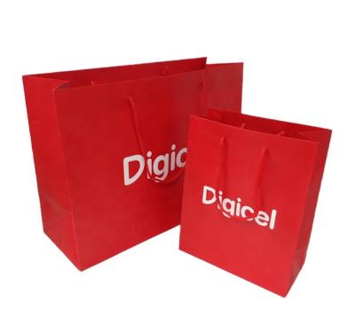 China Custom Recyclable Logo 100% Recyclable Gift Kraft Shopping Paper Bags for sale