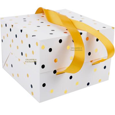 China Recyclable Custom Printed Cheesecake Box Cake Box Birthday Cake Packaging Carrier Box for sale