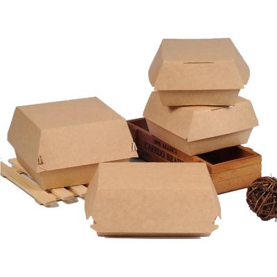 China Custom Recycled Printed Materials Take Out Container Fast Paper Food Packaging Box Pizza Burger Box for sale