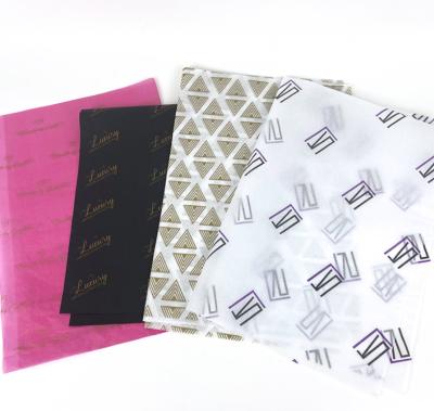 China Recyclable Logo Gold Printing Packaging Wrapping Custom Tissue Paper For Wine Wrapping for sale