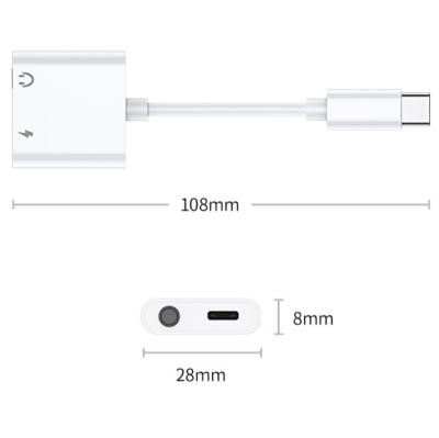 China COMPUTER USB C Male to 3.5mm Audio Jack Adapter USB C Female Audio Cable for sale