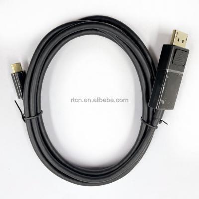 China Car Type C to Gold Plated High Resolution DisplayPort 4K 60Hz HDTV Male to USB 3.1 Type C Male to DP Cable for Phone TV Laptop Table for sale