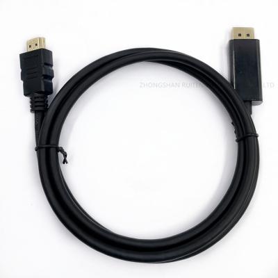 China COMPUTER Cable Adapter DP to HDMI Laptop to Television Display Male to Male Audio Video Converter for sale