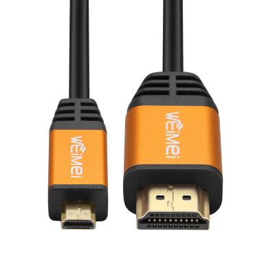 China COMPUTER accept OEM/ODM HDMI to micro HDMI cable 19pin A male to D 3D 4K cable support HDMI male cable for sale