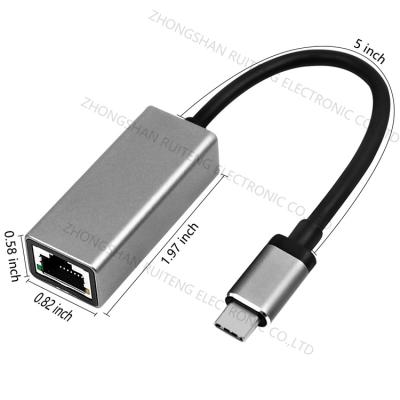 China Newest COMPUTER USB to RJ45 Gigabit Ethernet Lan Network Adapter Type c RJ45 to Network Card Support 1000Mbps for sale