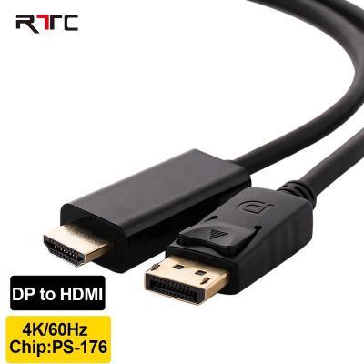 China COMPUTER Displayport to HDMI Cable Male to Male DP to HDMI Cable Support 4K 60Hz up to 10m for sale