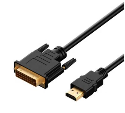 China 24K Car Gold Plated DVI To HDMI Support 1080P 24K+1 HDMI To DVI Cable for sale