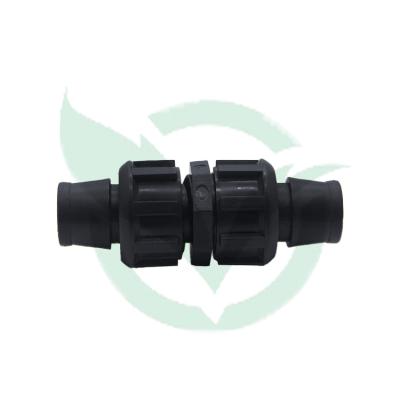 China 22mm Thin Wall Drip Line Plastic Drip Tape Fittings Connector Coupling For Irrigation System for sale