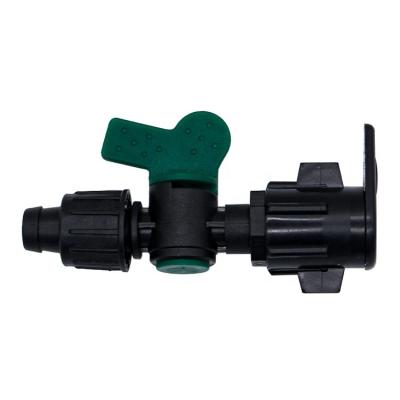 China Line Irrigation Mini Valve Drip Tape Plastic Drip Irrigation Drip Valve For Flat Lay Hose for sale