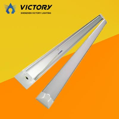 China Office Warehouse Workshop Hot Selling Supermarket/Hotel Linear Ceiling Surface Mounted Fluorescent Narrow Trims LED Batten Panel Light for sale