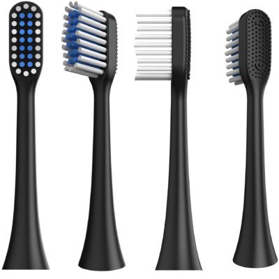 China Outdoor HT8 Free Sample Rounded Top DuPont Tynex Nylon Soft Bristle Replaceable Replacement Electric Toothbrush Brush Head for sale