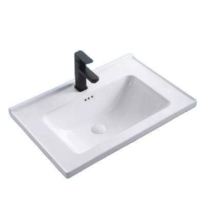 China Ceramic Quality Modern Perfect Balcony Bathroom Sink Rectangular Modern Wash Basin for sale