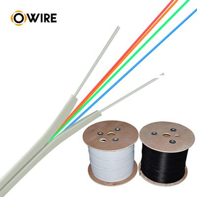 China China cheap 1km 2km 6mm dia G657A1 G657A G652D 1 2 6 core SM communication internet lan ftth fiber optic optical drop cable for sale