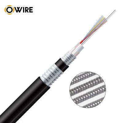 Китай Owire 4 core armoured cable with g655 stranded non armored outdoor fiber cable GYTA G652 OM1 продается