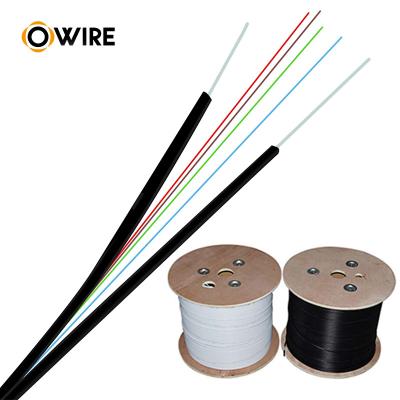 China 2021 Outdoor g652d 1 2 4 8 16 core multimode plastic ftth launch optic fiber wire cable for sale