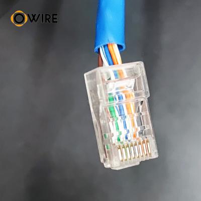 China High Quality Cat5e CAT6 CAT7 RJ45 Connector For Stranded Solid network cable 8P8C Gold Plated RJ45 Plug with UTP for sale