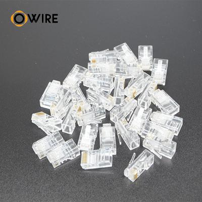 China UTP FTP Modular Plug Connector 50U Gold Plated UTP Lan Rj45 Connector Cat 6 à venda