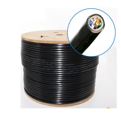 China Pe Insulated Cat Network Cable Pe Sheathed Jelly Filled Outdoor Cable Cat5e for sale