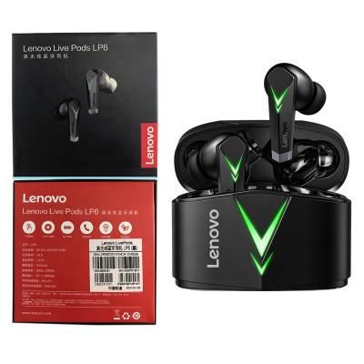 China BT 5.0 Chip/Delay As Low As Big Top 65ms/13mm Dynamic LP6 Lenovo Earbuds Selling 2021 LP6 Products RGB Audifonos Inalambricos Cuffie Wireless Gaming Handfree TWS Gaming Headset for sale