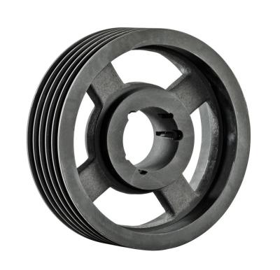 China For Standard Belts Cast Iron Alternator Belt Pulleys Cast Nylon V Taper Lock Hole Grooved Belt Pulley for sale