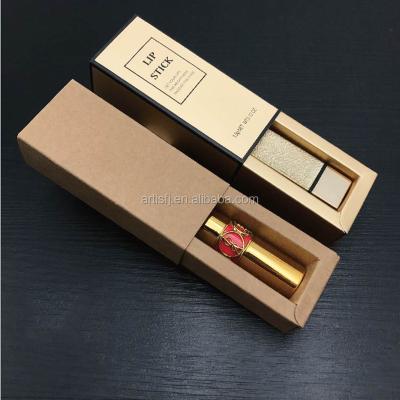 China Recyclable Custom Square Empty Box Black Lipstick Cosmetic Gift Box Packaging for sale